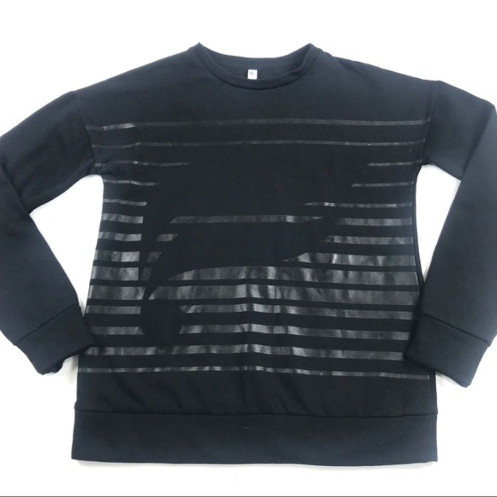 Fabletics Snowshoe Black Pullover Sweatshirt S - image 2